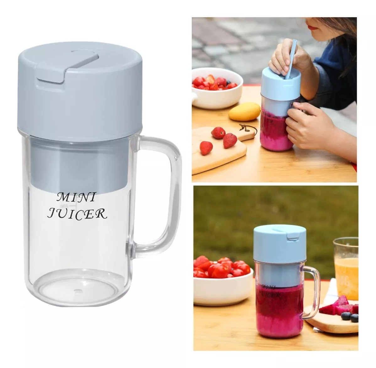 Miniatura 3 de Licuadora recargable con pitillo